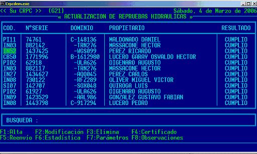 CRPC - Actualización de Repruebas Hidráulicas