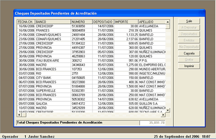 Caja y Tesorería - Administración de Cheques