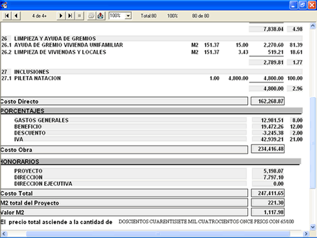 idec costo previo - Informe del presupuesto de una obra
